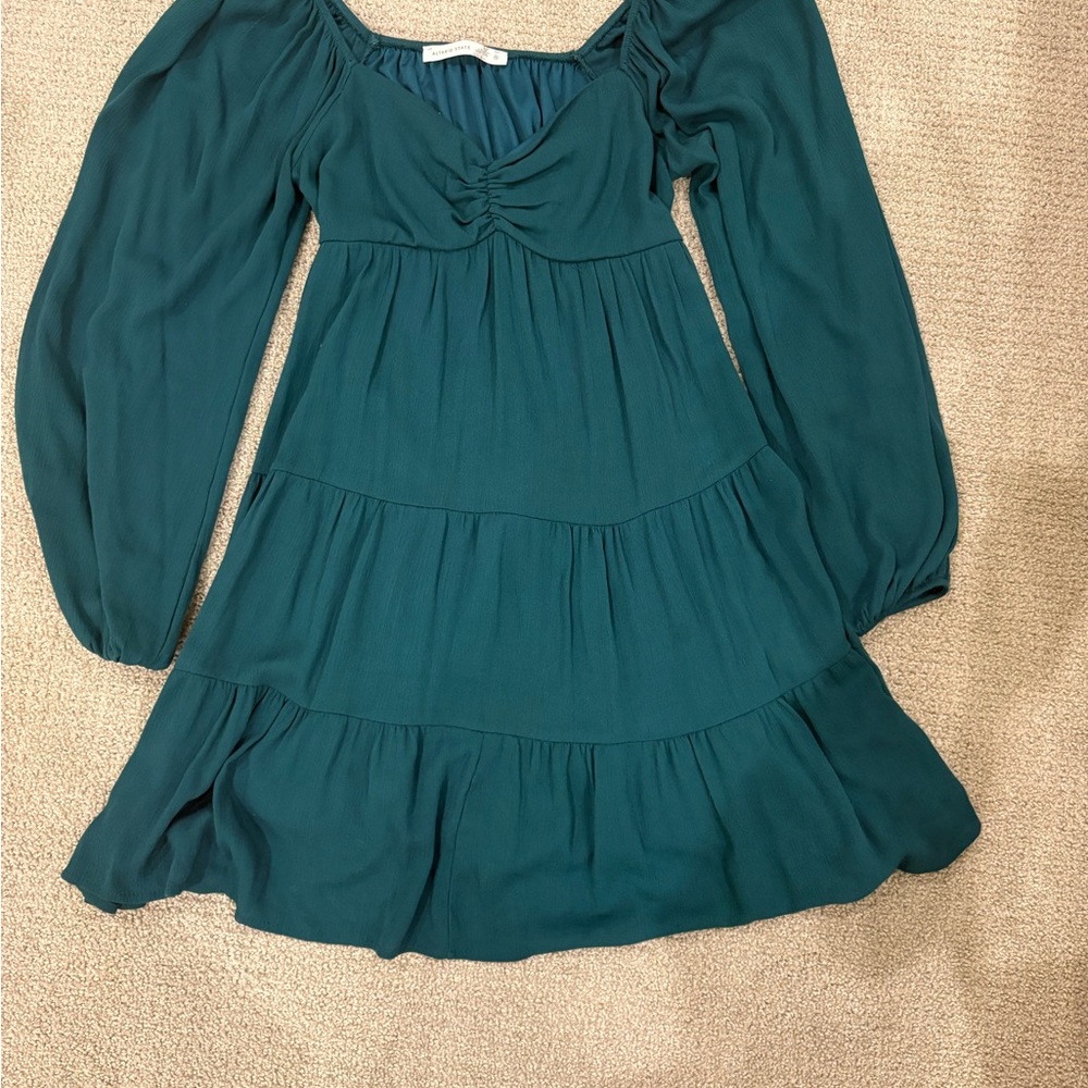 Altar'd State Teal Pleated Dress